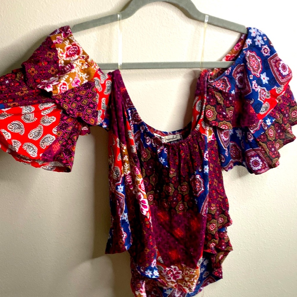 Gypsies & Moondust Medium off the shoulder top. From Buckle.